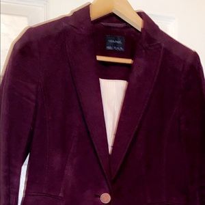 Zara Wine colored suede blazer